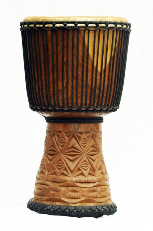 Djembè della Guinea con pelle di mucca - Tamburo djembe alta qualità pelle di manzo, pelle di toro, pelle di vitello