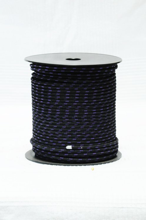Corda alpina prestirata djembè Ø4 mm nera / viola - Corda para djembe tamburo