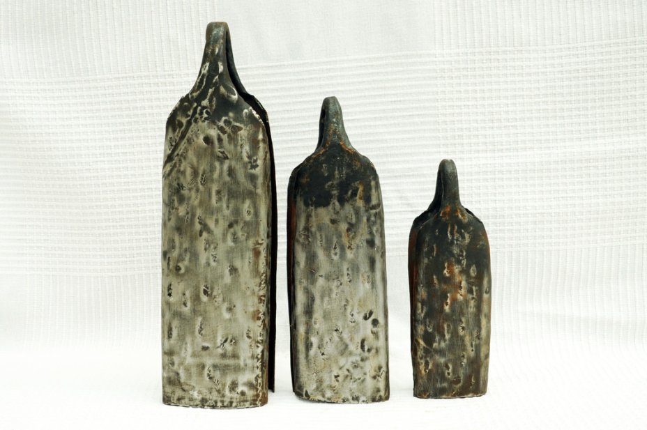 Trio di campane del Hamana per tamburo dundun della Guinea - Campane per tamburi bassi