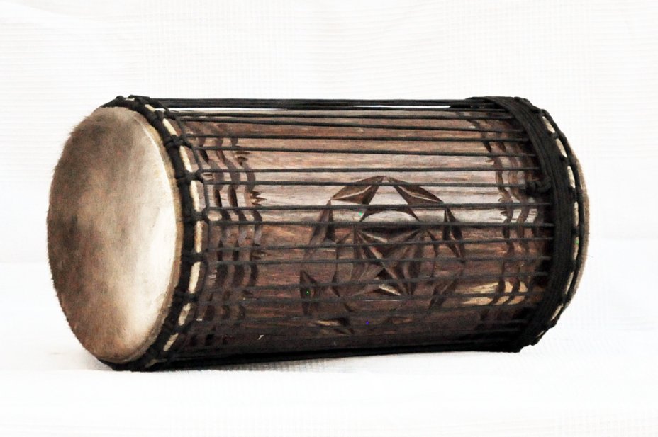 Dundun kenkeni 4 ferri in rosewood - Tamburo basso dundun della Guinea