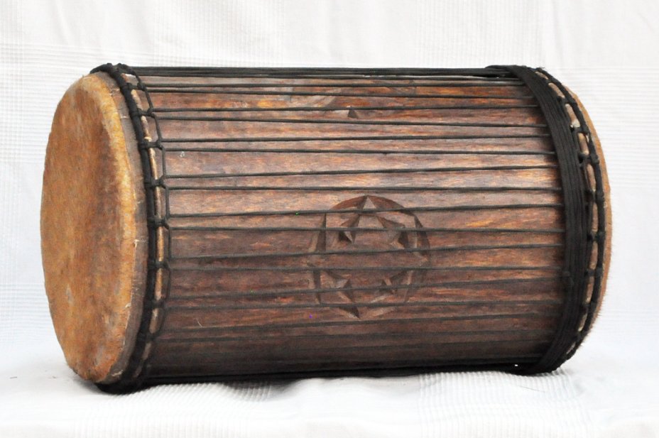 Dundun sangban 4 ferri - Tamburo basso dundun della Guinea in rosewood