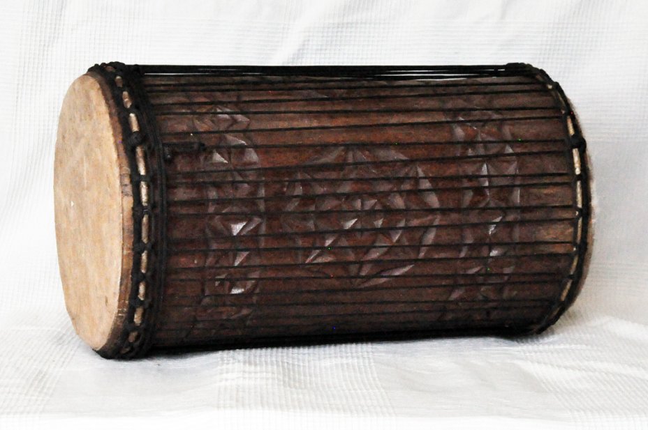 Dundun sangban 4 ferri - Tamburo basso dundun della Guinea in rosewood