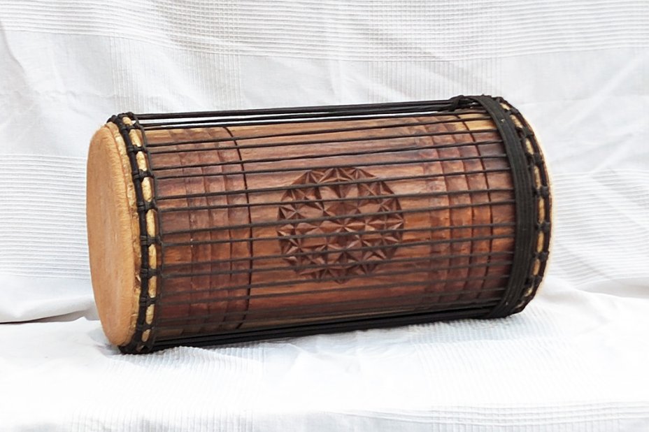 Dundun kenkeni 4 ferri in rosewood - Tamburo basso dundun della Guinea