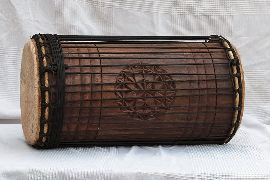 Dundun kenkeni 4 ferri in rosewood - Tamburo basso dundun della Guinea