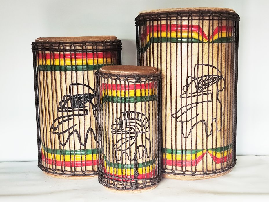 Serie di tamburi bassi dunun - Set dundun Guinea