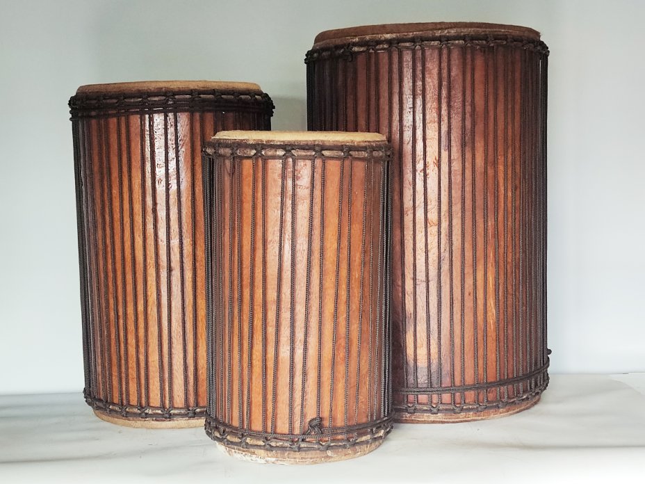 Serie di tamburi bassi dunun - Set dundun Guinea