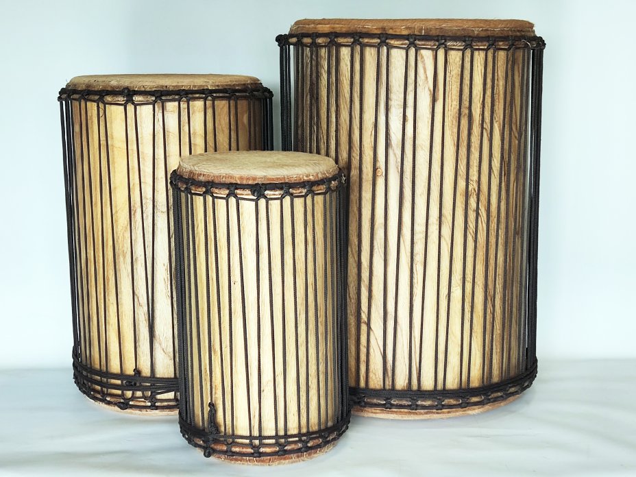 Serie di tamburi bassi dunun - Set dundun Guinea