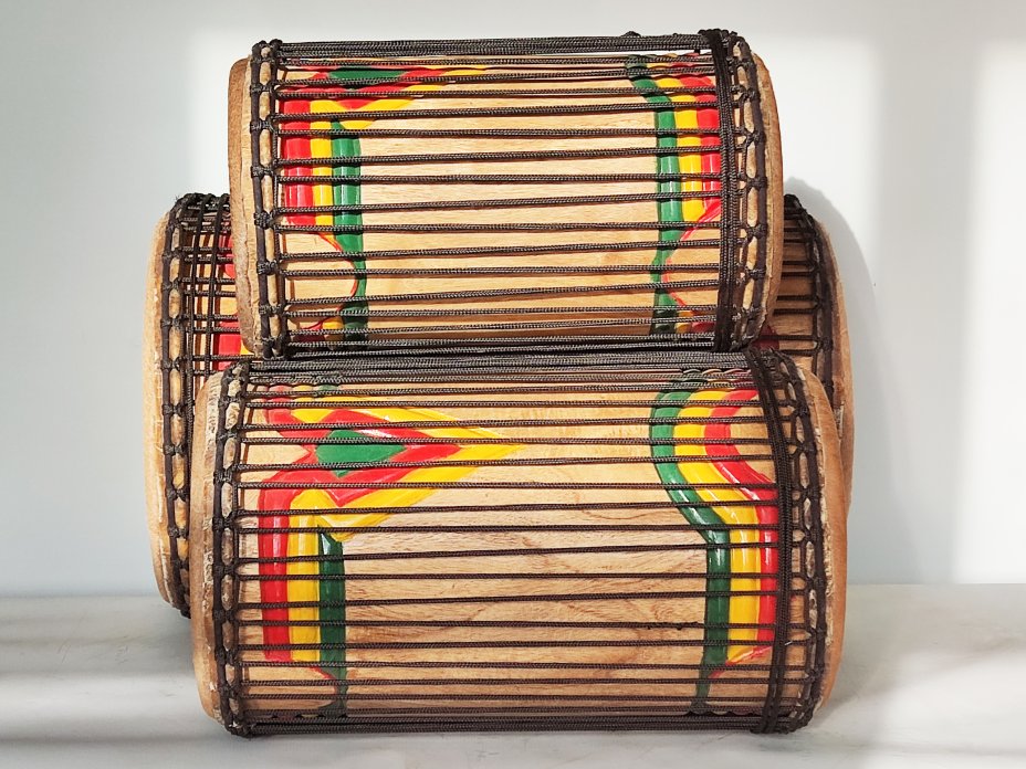 Serie di tamburi bassi dunun - Set dundun Guinea