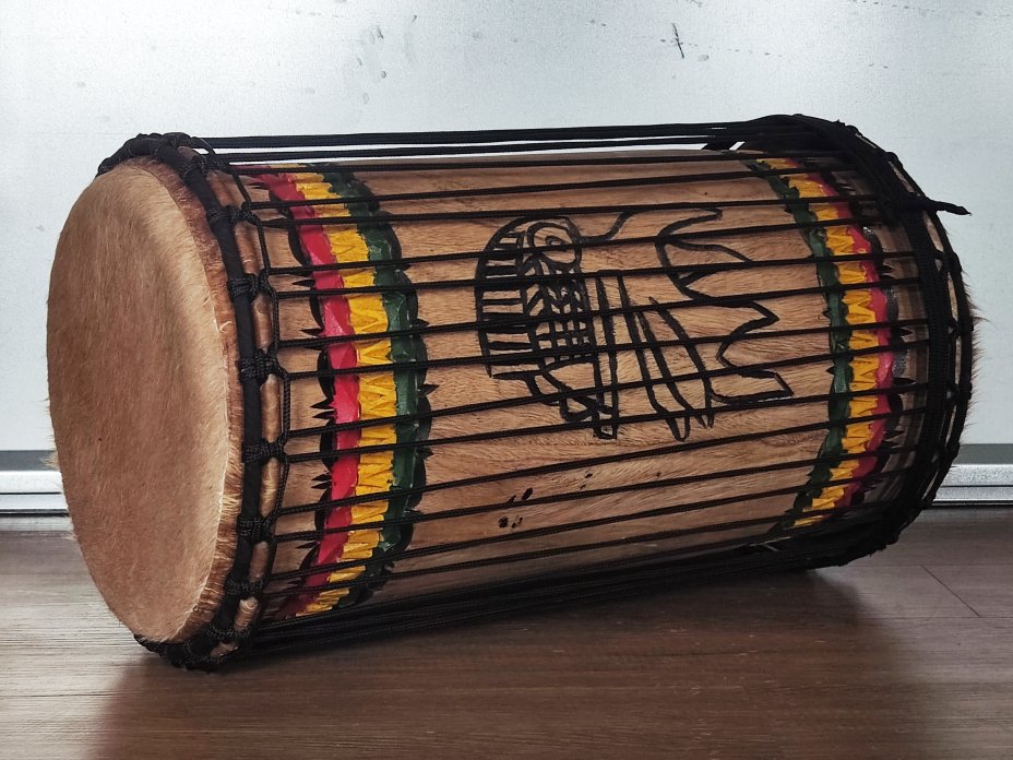 Tamburi bassi dunun - Dundun sangban della Guinea montaggio 4 cerchi