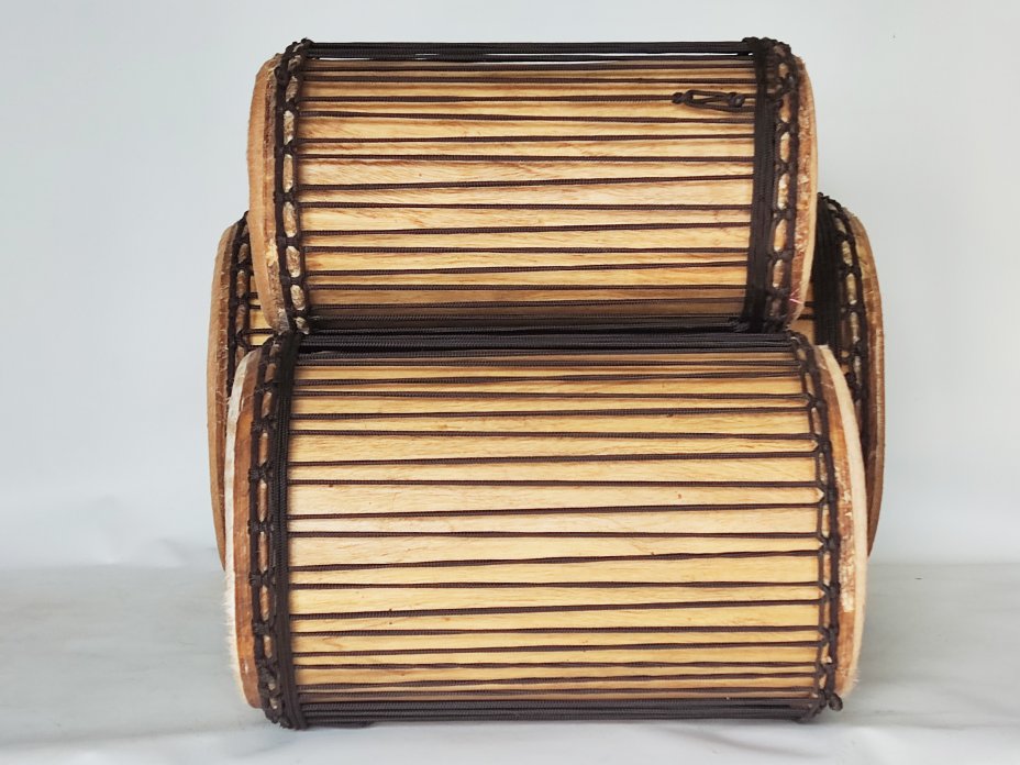 Serie di tamburi bassi dunun - Set di dundun della Guinea 6616