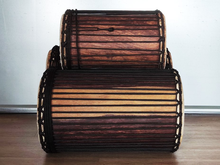 Serie di tamburi bassi dunun - Set di dundun del Mali
