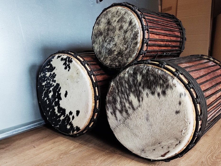 Serie di tamburi bassi dunun - Set di dundun del Mali